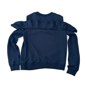 A.L.C Lindsey Black Cold Shoulder Ruffle Top Size 2